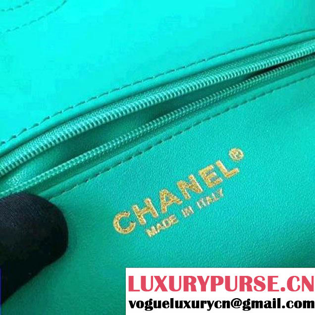 Chanel Caviar Calfskin CC Filigree Flap Small Bag A93340 Turquoise 2017 (KN-7051813 )