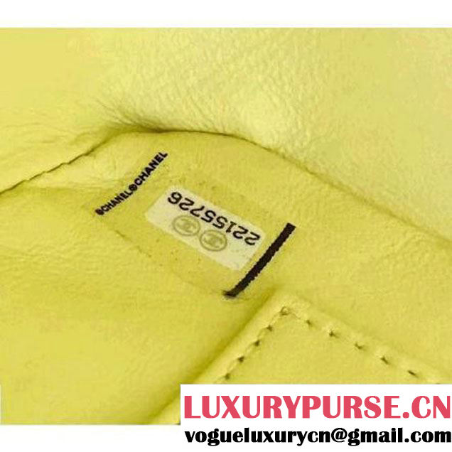 Chanel Caviar Calfskin CC Filigree Flap Medium Bag Yellow 2017 (KN-7051814 )