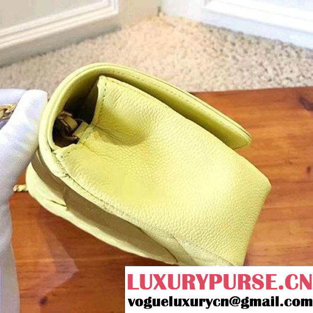 Chanel Caviar Calfskin CC Filigree Flap Small Bag A93340 Yellow 2017 (KN-7051815 )