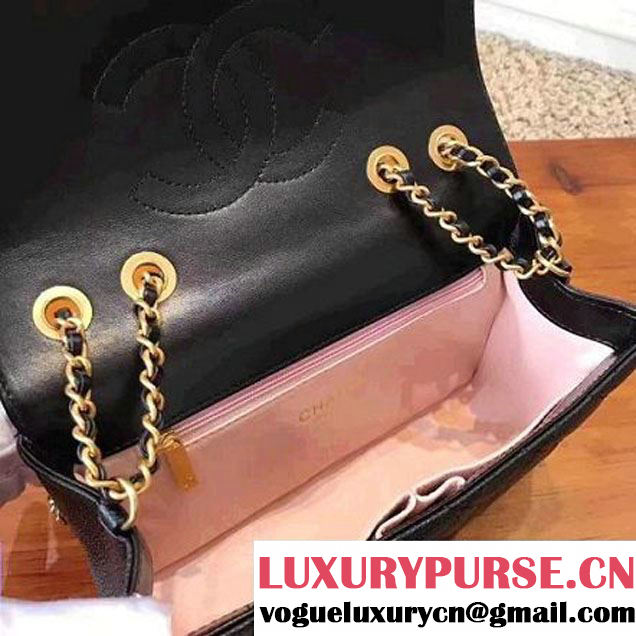 Chanel Caviar Calfskin CC Filigree Flap Small Bag A93340 Black 2017 (KN-7051817 )