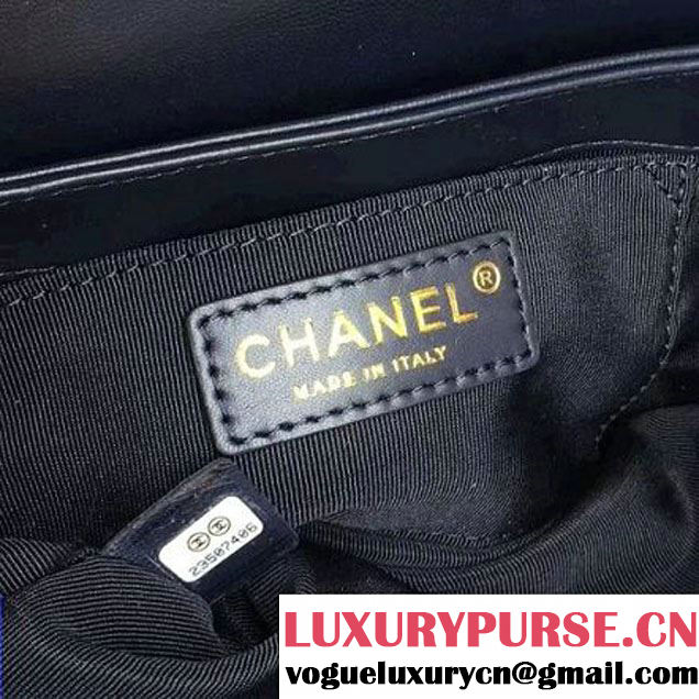 Chanel Tweed & Blue Lambskin Small Double Flap Bag 2017 (2A143-7062404 )