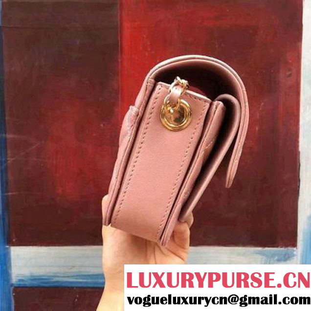 Chanel Pink Lambskin Small Double Flap Bag 2017 (2A143-7062406 )
