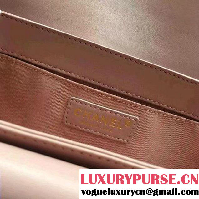 Chanel Pink Lambskin Medium Double Flap Bag 2017 (2A143-7062407 )