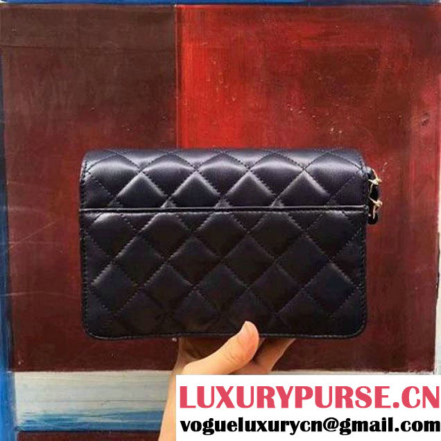 Chanel  Lambskin Small Double Flap Bag Deep Blue 2017 (2A143-7062408 )