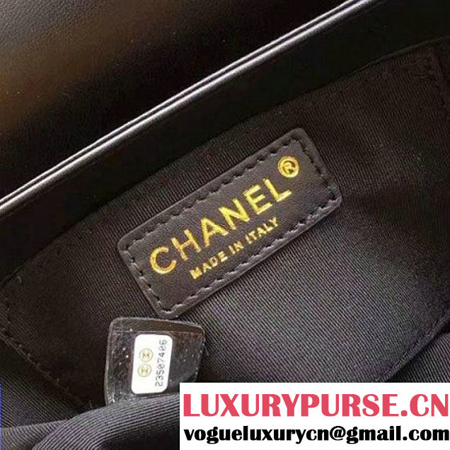 Chanel Black Lambskin Small Double Flap Bag 2017 (2A143-7062410 )