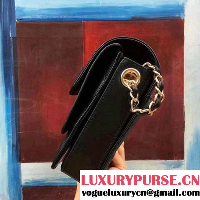 Chanel Black Lambskin Medium Double Flap Bag 2017 (2A143-7062411 )