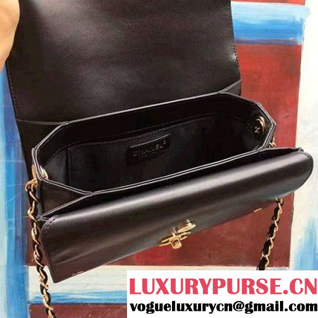 Chanel Black Lambskin Medium Double Flap Bag 2017 (2A143-7062411 )