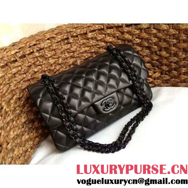 Chanel So Black Medium Double Flap Bag  (1a086-062218 )