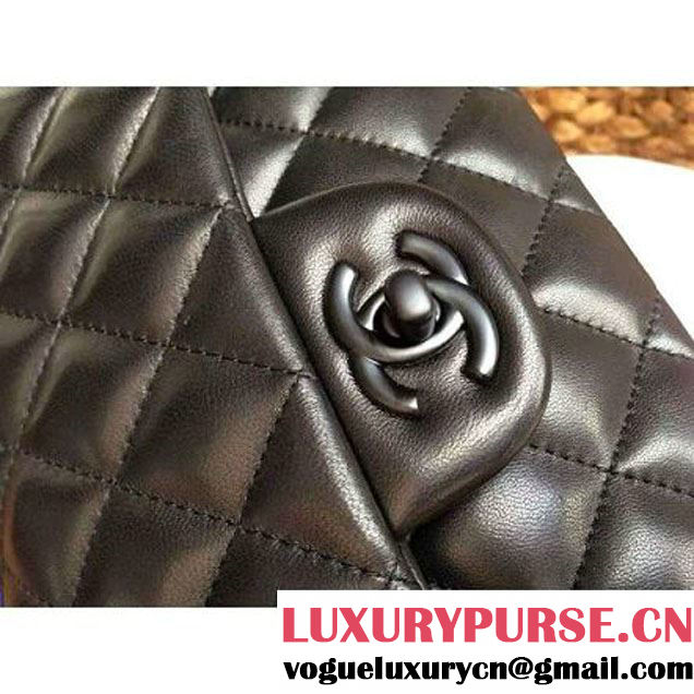 Chanel So Black Medium Double Flap Bag  (1a086-062218 )
