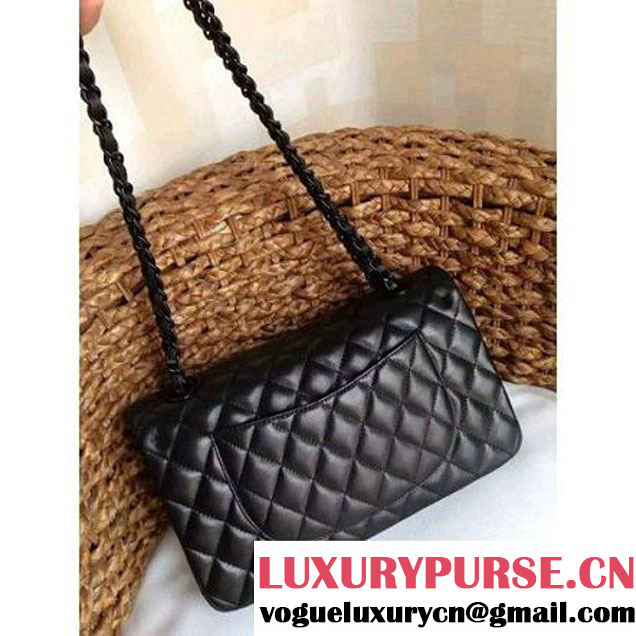 Chanel So Black Medium Double Flap Bag  (1a086-062218 )