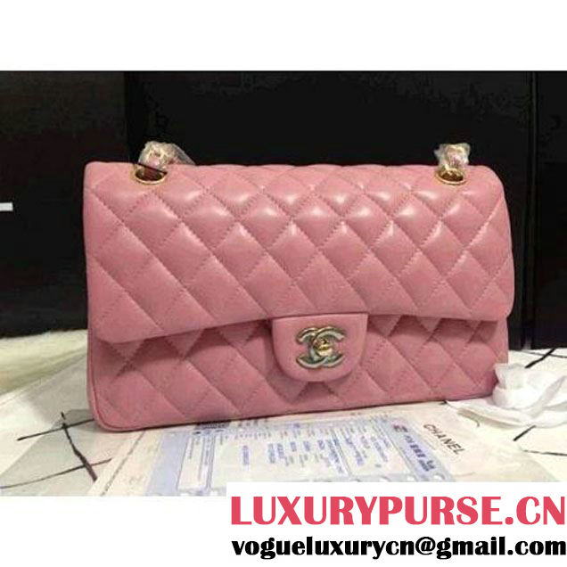 Chanel 2013 Lambskin Chain Jumbo Double Flap Shoulder Bag Pink (Golden hardware) (A28600-PG ) (A28600-PG )