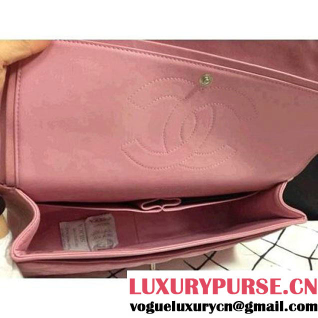 Chanel 2013 Lambskin Chain Jumbo Double Flap Shoulder Bag Pink(silver hardware) (A28600-PS ) (A28600-PS )