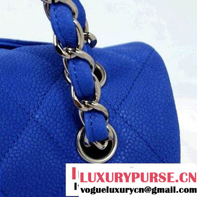 Chanel Classic Flap Jumbo Blue Bag A28600 silvery (45232 ) (45232 )