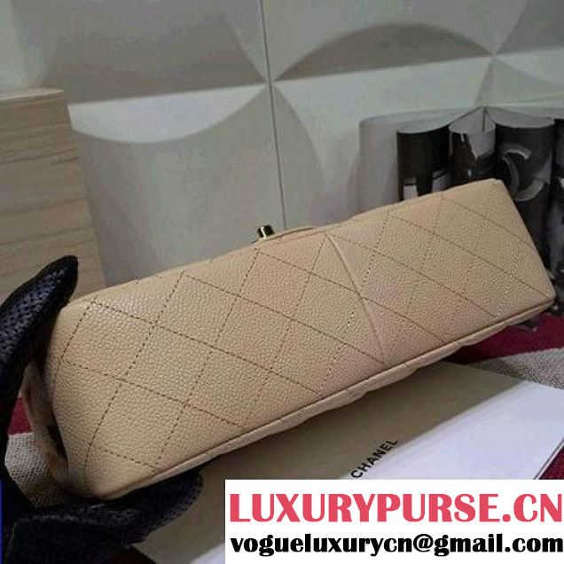 Chanel Caviar calfskin Leather Double Flap Bag in apricot (1a022-012805 )
