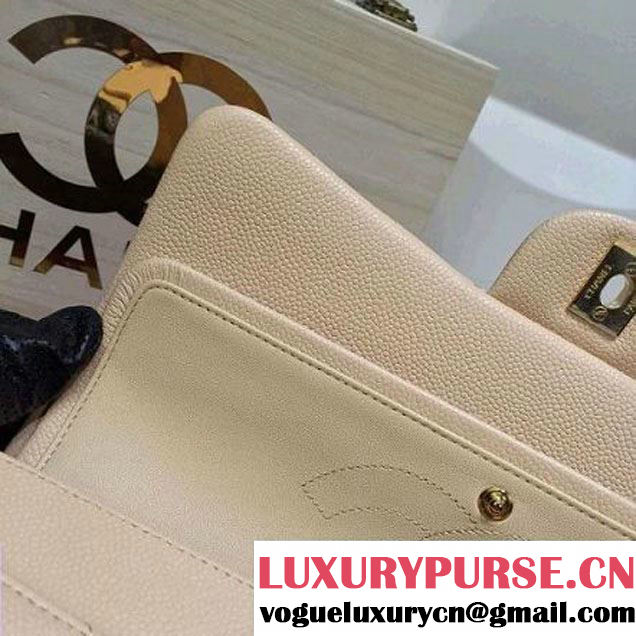 Chanel Caviar calfskin Leather Double Flap Bag in apricot (1a022-012805 )