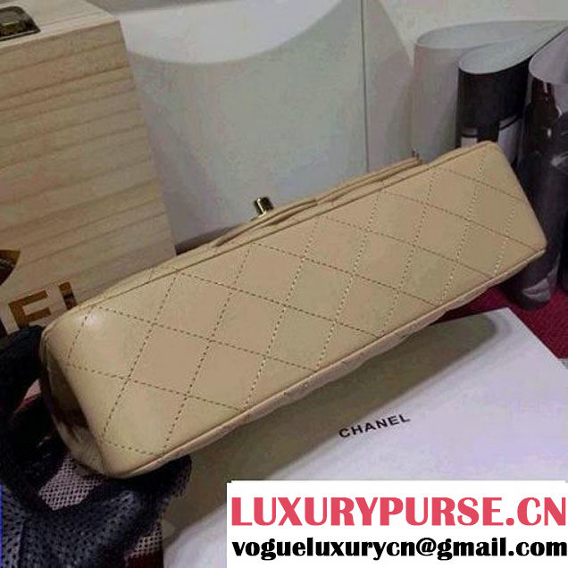 Chanel Lambskin Leather Classic Double Flap Bag In Beige (1a022-4003 )