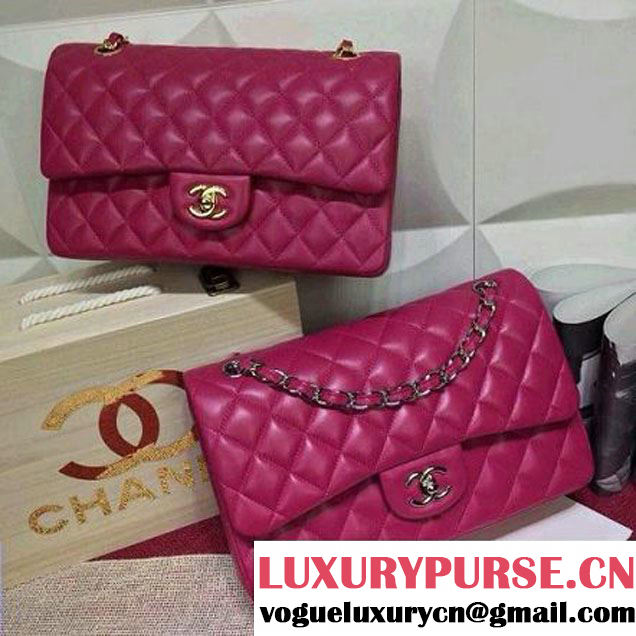 Chanel Lambskin Leather Classic Double Flap Bag In Rosy (1a022-4007 )