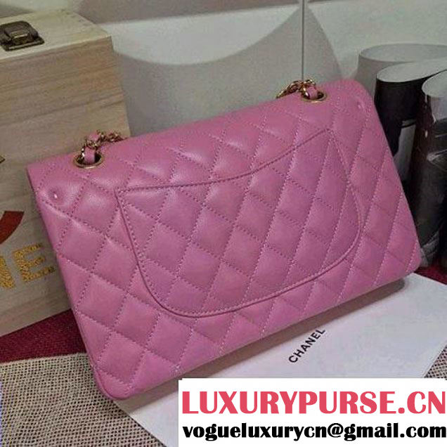 Chanel Lambskin Leather Classic Double Flap Bag In Pink (1a022-4008 )