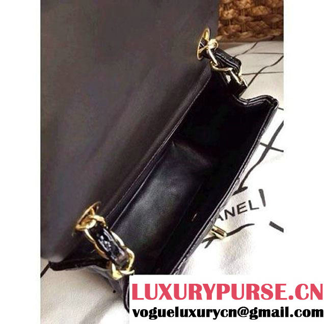 Chanel Mini Classic Flap Bag Black patent Leather(Gold Hardware) (1a086-032102 )