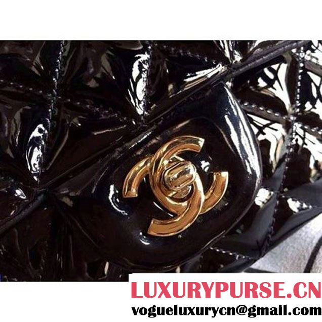 Chanel Mini Classic Flap Bag Black patent Leather(Gold Hardware) (1a086-032102 )