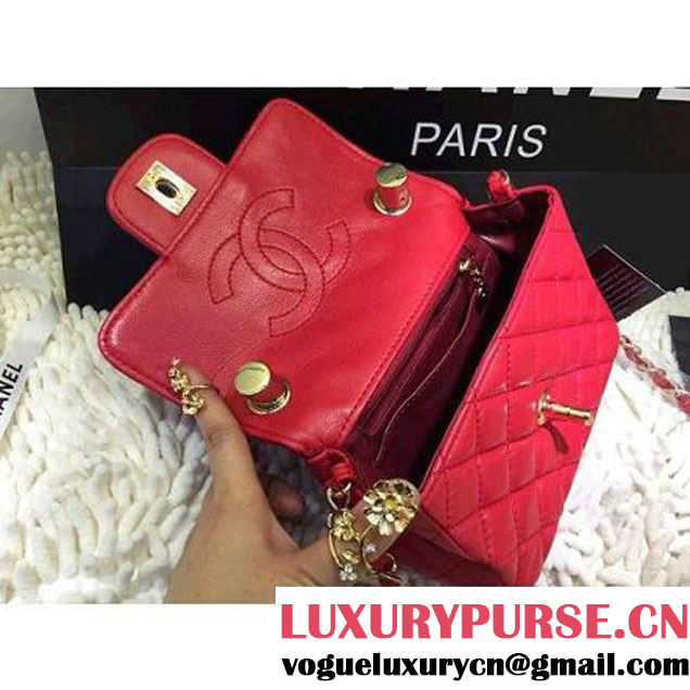 Chanel Small Flap Tote/Shoulder Bag Red (Gold Hardware) (1a208-032408 )