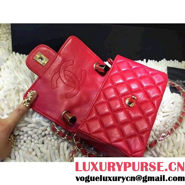 Chanel Small Flap Tote/Shoulder Bag Red (Gold Hardware) (1a208-032408 )