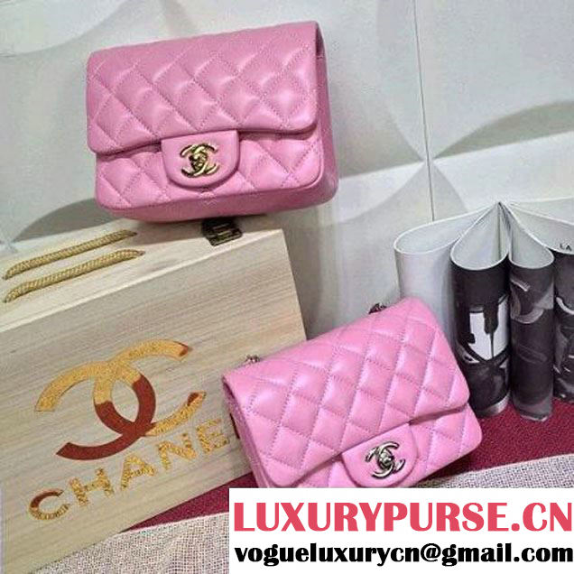 Chanel Lambskin Mini Classic Flap Bag Pink (1A022-2802 )