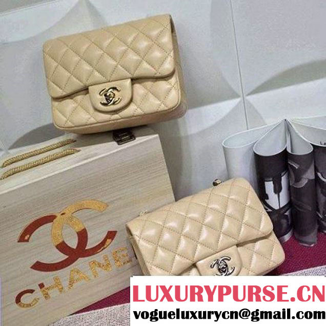 Chanel Lambskin Mini Classic Flap Bag Beige (1A022-2803 )