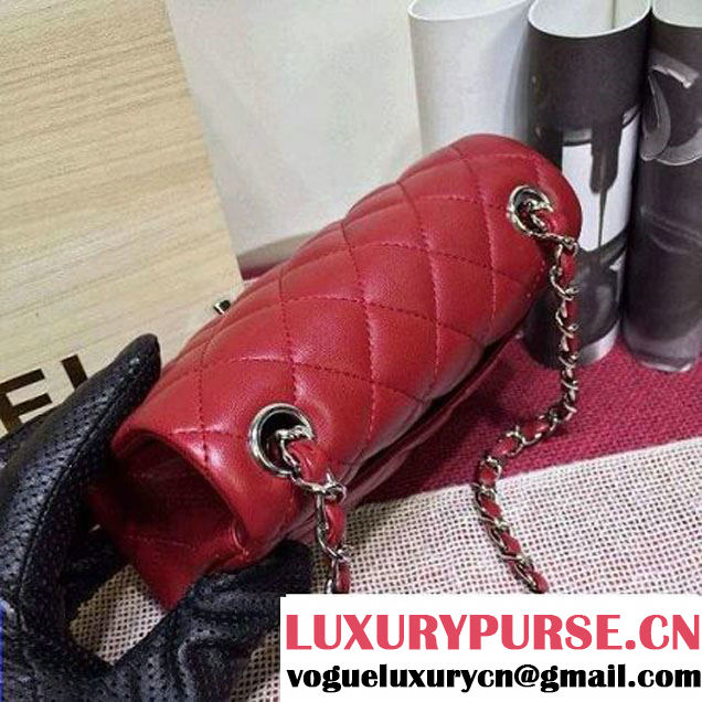 Chanel Lambskin Mini Classic Flap Bag Burgundy (1A022-2804 )