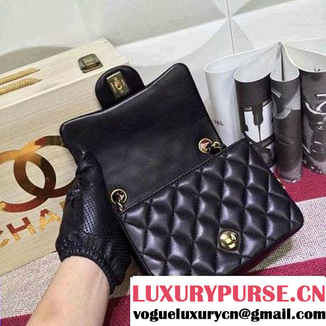 Chanel Lambskin Mini Classic Flap Bag Black (1A022-2805 )