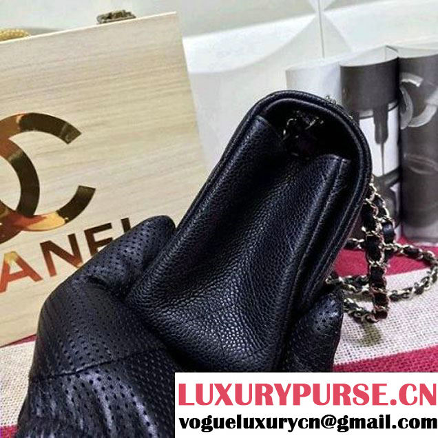 Chanel Caviar Calfskin Leather Mini Classic Flap Bag Black (1A022-2806 )