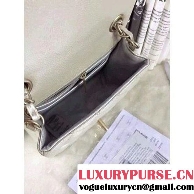 Chanel Matte Series White Caviar Calfskin Leather Mini Classic Flap Bag A1115 (Matte Gold Hardware) (A0-052965 )