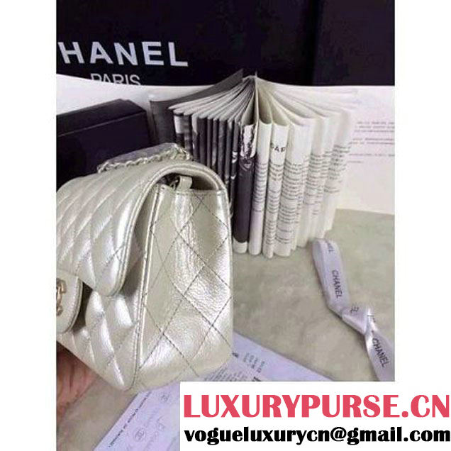 Chanel Matte Series White Caviar Calfskin Leather Mini Classic Flap Bag A1115 (Matte Gold Hardware) (A0-052965 )