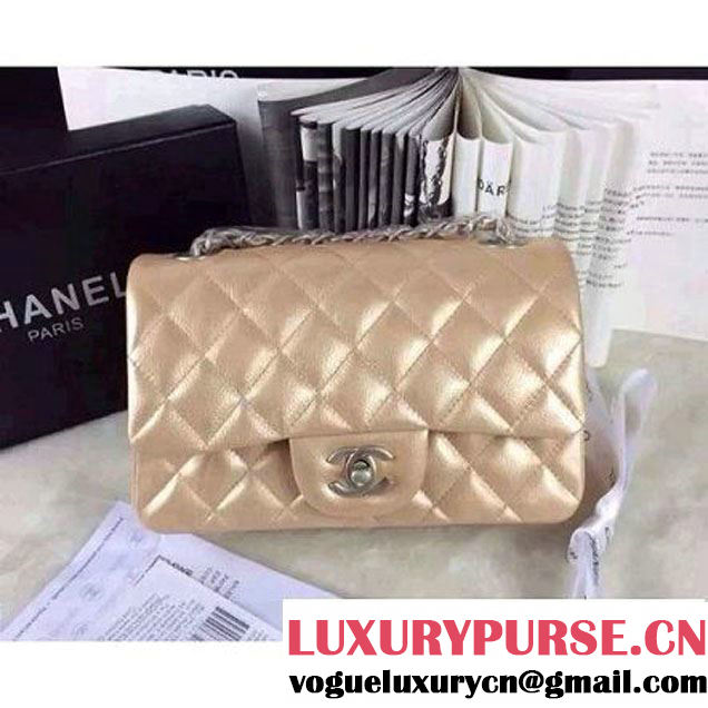 Chanel Matte Series Caviar Calfskin Leather Mini Classic Flap Bag A1116 (Matte Silver Hardware) (A0-052970 )