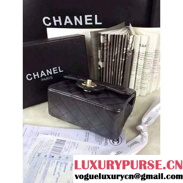 Chanel Matte Series Black Caviar Calfskin Leather Mini Classic Flap Bag A1115 (Matte Silver Hardware) (A0-052980 )