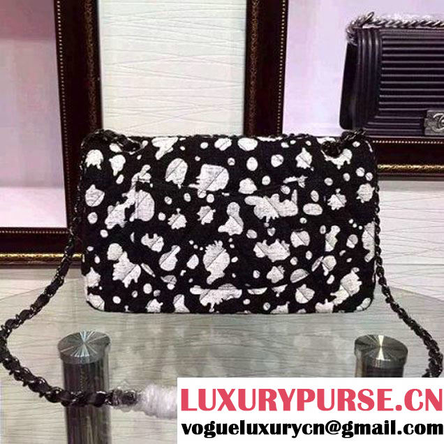 Chanel Paint Splatter Print Flap Medium Bag SS 2015 (2a136-053163 )