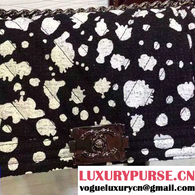 Chanel Paint Splatter Print Boy Flap Bag SS 2015 (2a131-053165 )
