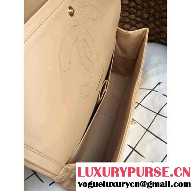 Chanel Dark Beige Patent Leather Jumbo double Flap Shoulder Bag(Gold Hardware) (1a068-061618 )