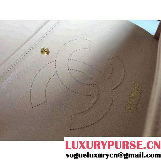 Chanel Dark Beige Patent Leather Jumbo double Flap Shoulder Bag(Gold Hardware) (1a068-061618 )