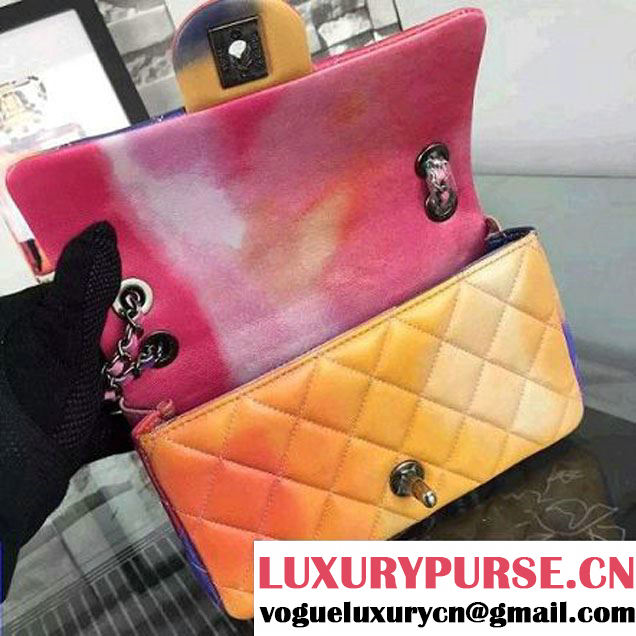 Chanel Mini Printed Lambskin Classic Flap Bag 2015 (2A058-061902 )
