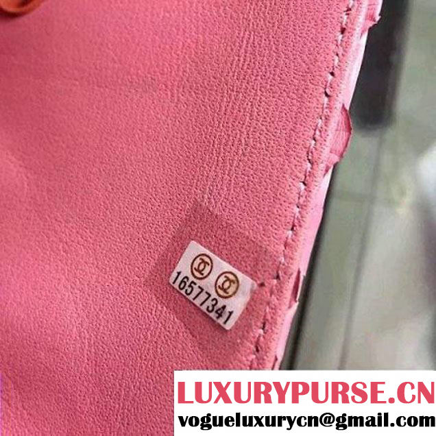Chanel Small Python Leather Classic Flap Bag Pink (2A058-062606 )