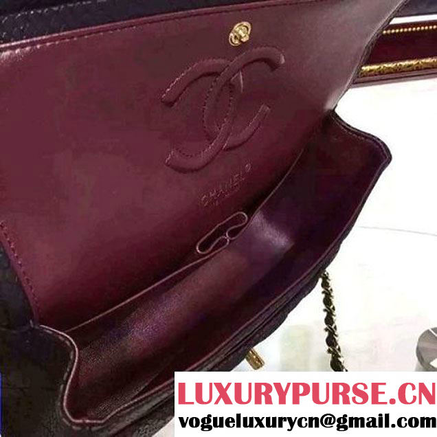 Chanel Snakerskin Classic Flap Bag in Black(Gold Hardware) (HDD-062811 )