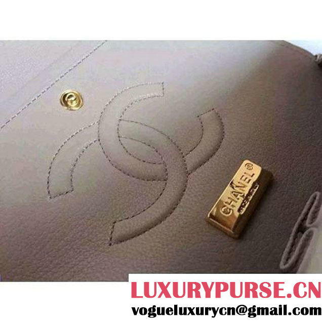 Chanel Medium Python Leather Classic Double Flap Bag Grey (1a086-070109 )