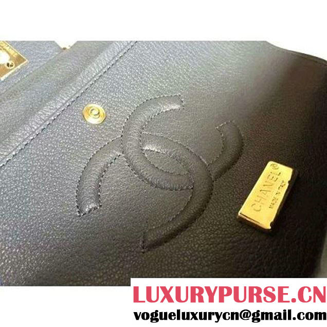 Chanel Medium Python Leather Classic Double Flap Bag Black (1a086-070112 )