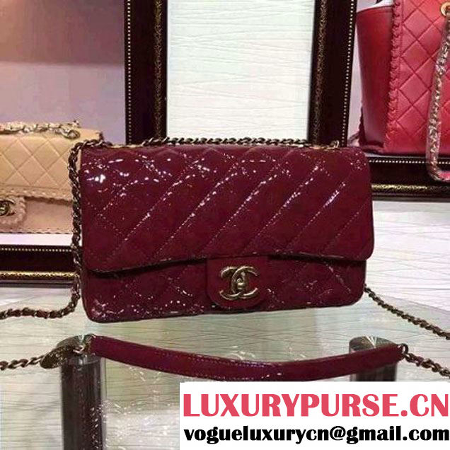 Chanel Patent Goatskin Flap Bag in Red A92890 Paris-Salzburg 2014/15 (2a136-070362 )