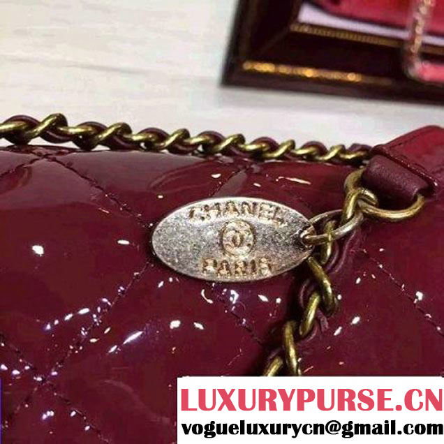Chanel Patent Goatskin Flap Bag in Red A92890 Paris-Salzburg 2014/15 (2a136-070362 )