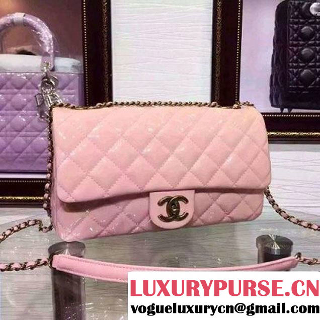 Chanel Patent Goatskin Flap Bag in Pink A92890 Paris-Salzburg 2014/15 (2a136-070363 )