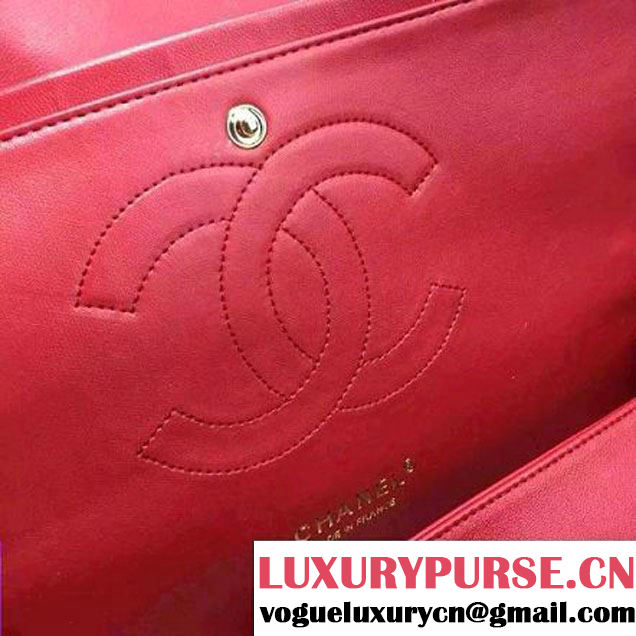 Chanel Maxi Lambskin Classic Double Flap Bag in Red(Gold Hardware) (1c88-071302 )
