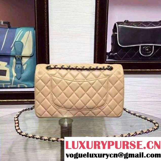 Chanel Apricot  Lambskin Medium Classic Double Flap Bag with Colorful Hardware 2015 (2a136-071309 )