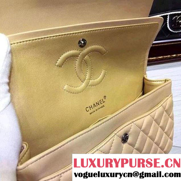 Chanel Apricot  Lambskin Medium Classic Double Flap Bag with Colorful Hardware 2015 (2a136-071309 )